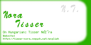 nora tisser business card